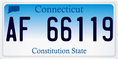 CT license plate AF66119