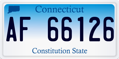 CT license plate AF66126