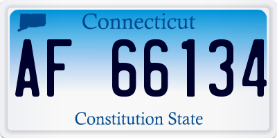 CT license plate AF66134