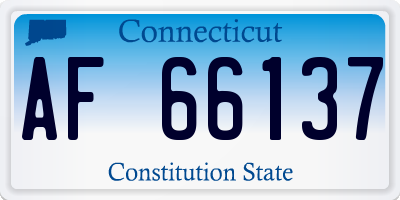 CT license plate AF66137