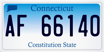 CT license plate AF66140