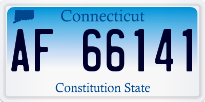 CT license plate AF66141