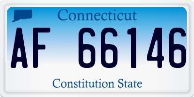 CT license plate AF66146