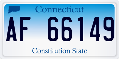 CT license plate AF66149