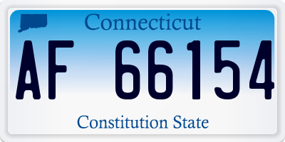 CT license plate AF66154
