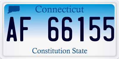 CT license plate AF66155