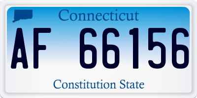 CT license plate AF66156