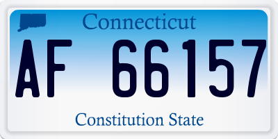 CT license plate AF66157