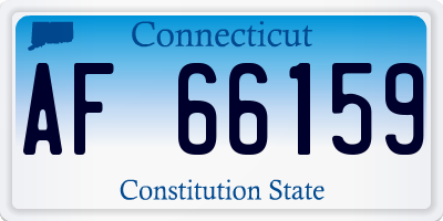 CT license plate AF66159