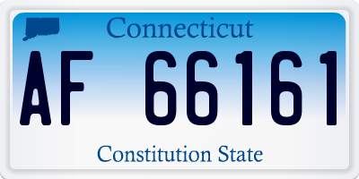 CT license plate AF66161