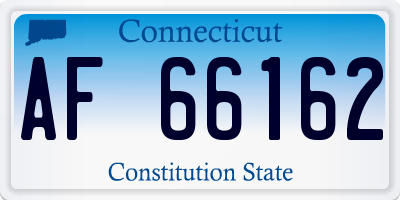 CT license plate AF66162