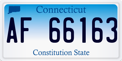 CT license plate AF66163