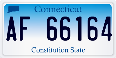 CT license plate AF66164