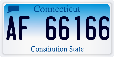 CT license plate AF66166