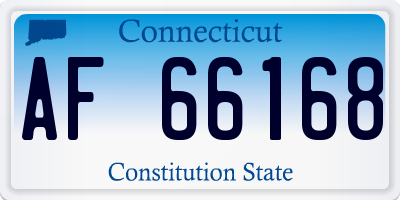 CT license plate AF66168