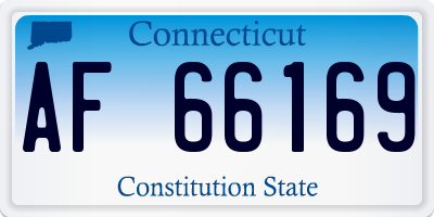 CT license plate AF66169