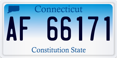 CT license plate AF66171