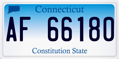 CT license plate AF66180
