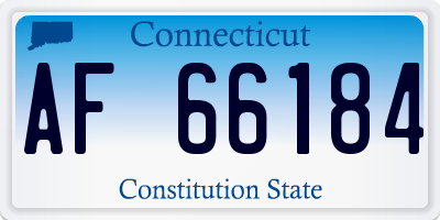 CT license plate AF66184