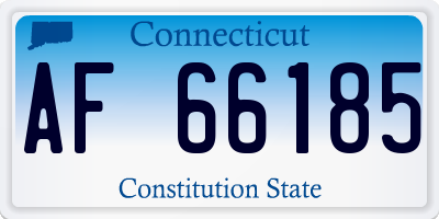 CT license plate AF66185