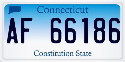 CT license plate AF66186