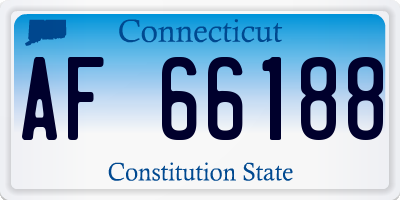 CT license plate AF66188