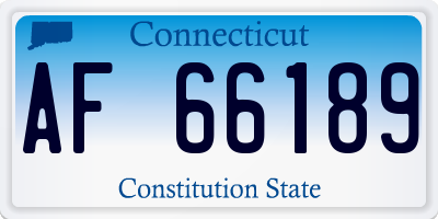 CT license plate AF66189