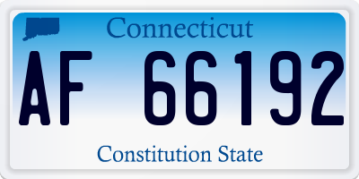 CT license plate AF66192