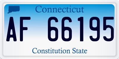 CT license plate AF66195