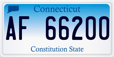 CT license plate AF66200