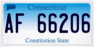 CT license plate AF66206