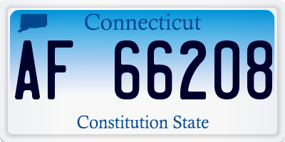 CT license plate AF66208