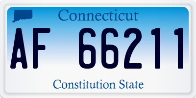 CT license plate AF66211