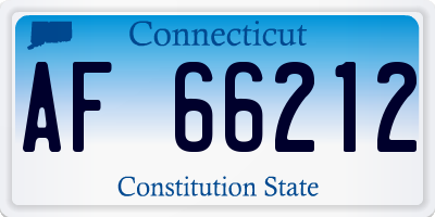 CT license plate AF66212
