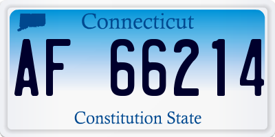 CT license plate AF66214