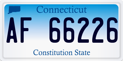 CT license plate AF66226
