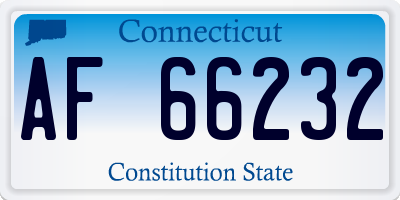 CT license plate AF66232
