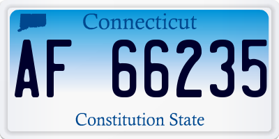 CT license plate AF66235