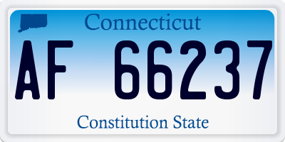 CT license plate AF66237