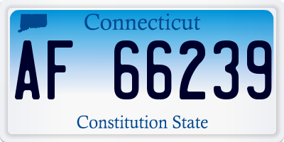 CT license plate AF66239