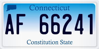 CT license plate AF66241