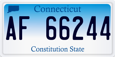 CT license plate AF66244
