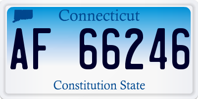 CT license plate AF66246