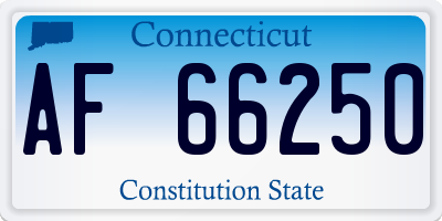 CT license plate AF66250