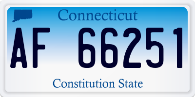CT license plate AF66251