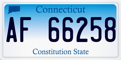 CT license plate AF66258