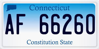 CT license plate AF66260