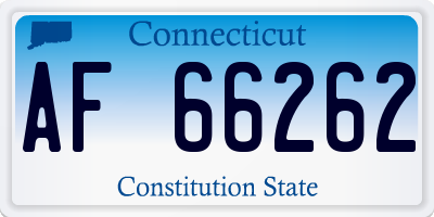 CT license plate AF66262