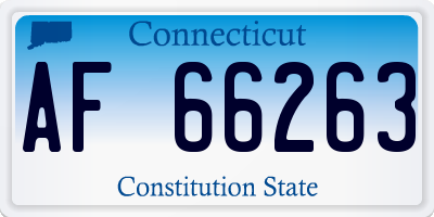 CT license plate AF66263
