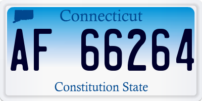 CT license plate AF66264